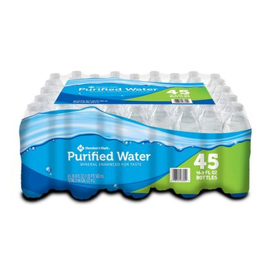 Member&#39;s Mark Purified Water, 45 Count