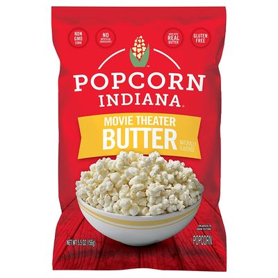 Popcorn Indiana Movie Theater Butter - Rich Butter Movie Theater Popcorn, Authentic &amp; Gourmet Flavor, Gluten Free, 5.5 Oz (6 Pack)