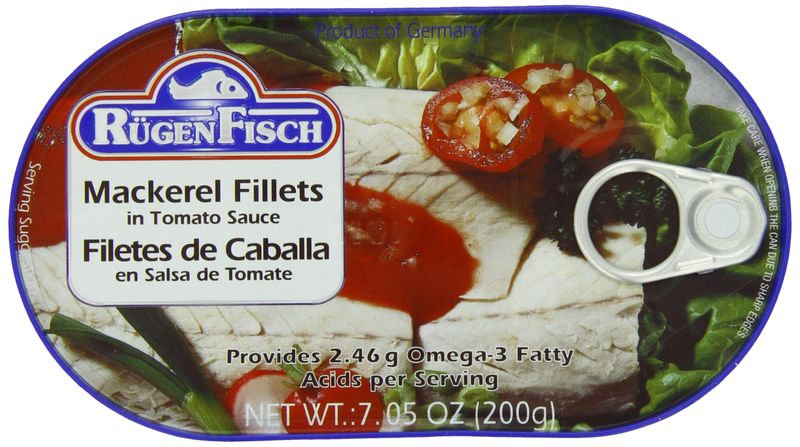 RgenFisch Mackerel Fillets in Tomato Sauce, 7.05 Ounce