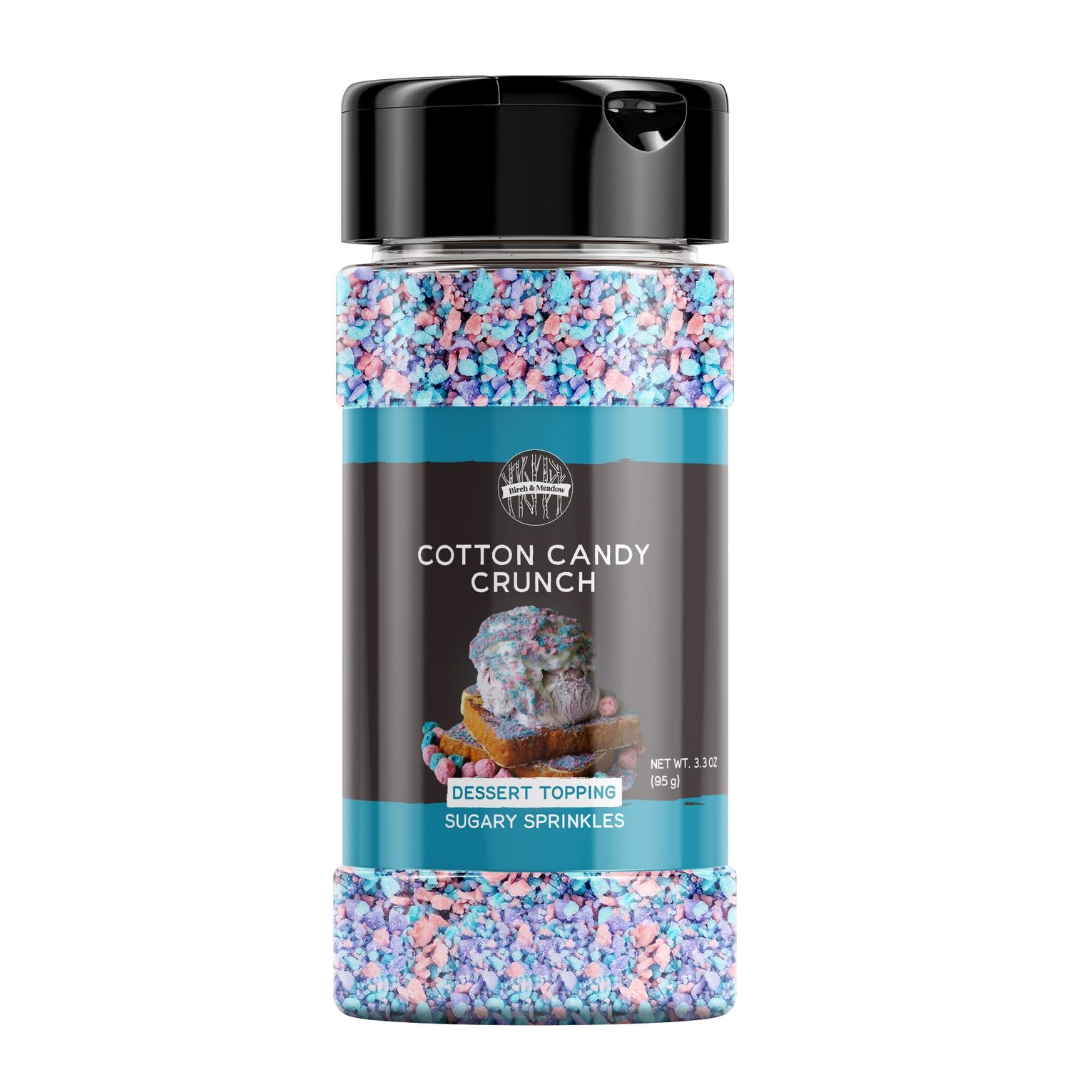 Birch &amp; Meadow 5 Tbsp of Cotton Candy Crunch, Ice Cream Topping, Dessert Topper