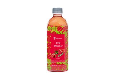 (Pack of 6) Alovated Pink Thunder Aloe Veggie Drink, Watermelon and Cucumber, Real Aloe Pulp, Extra Vegetable Fiber Added, 16.9 Fl Oz | Aloe Vera Juice