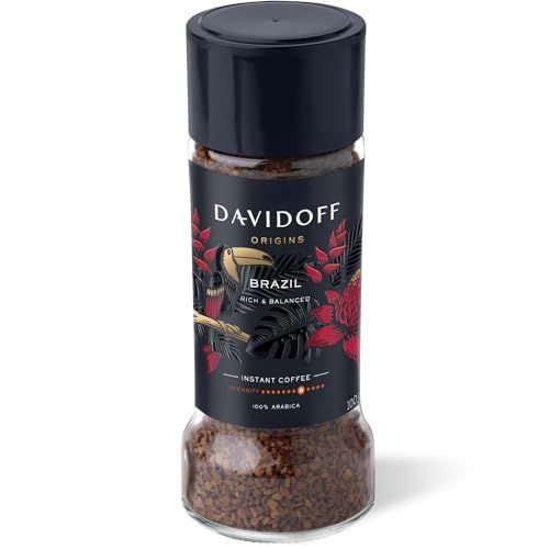 Davidoff Instant Coffee, Rich Balance Flavor, 100 Grams, Brazil Origins