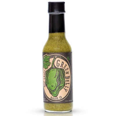 Green Belly Hot Sauce: uses Cilantro, Habanero, Garlic &amp; Organic Apple Cider Vinegar - 5.2oz