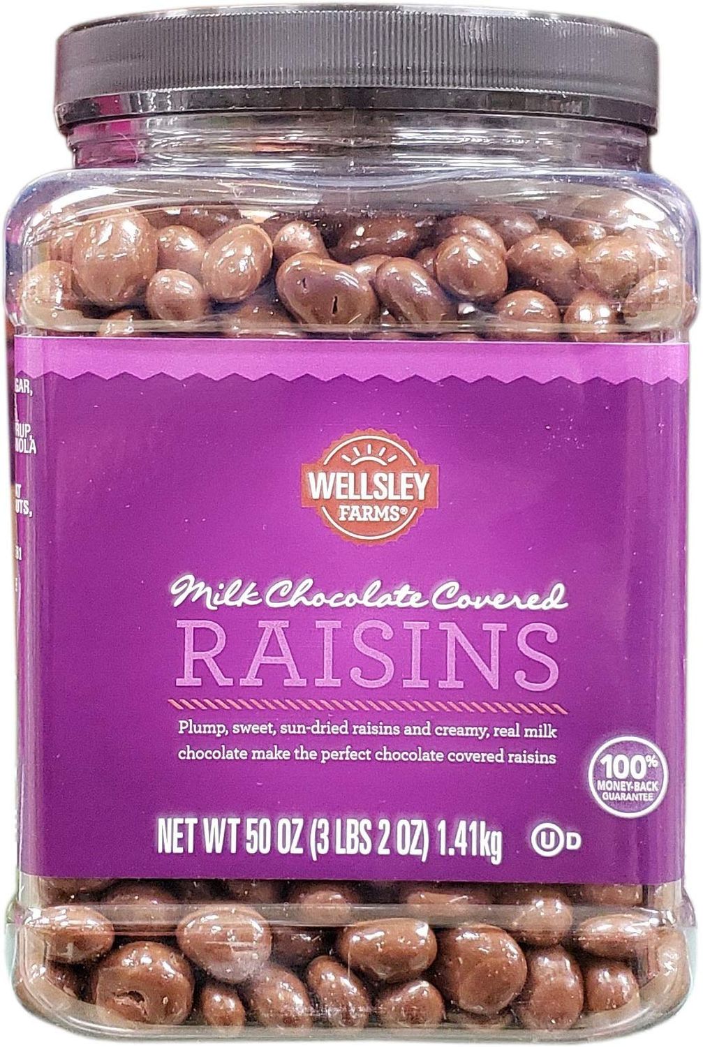 Wellsley Farms Milk Chocolate Covered Raisins, 3 lbs 2 oz - Creamy Milk Chocolate &amp; Sweet Sun-Dried Raisins, Kosher &amp; Gluten-Free