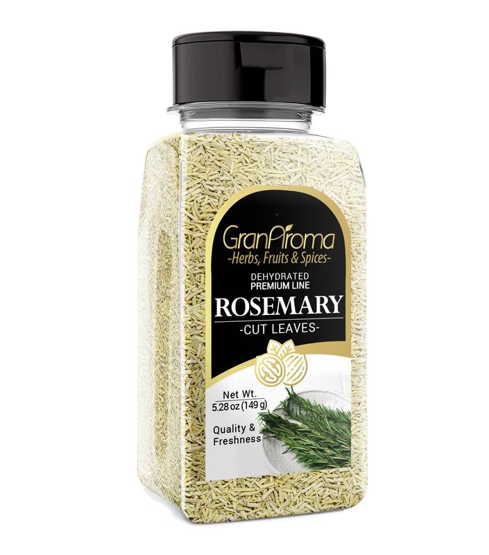 GranAroma 5.2 oz Rosemary Leaves, Versatile Spice, Sweet &amp; Savory Flavor