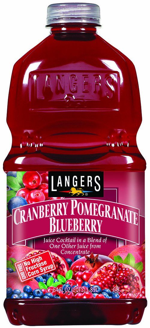 Langers Juice Cocktail, Cranberry Pomegranate Blueberry, 64 Ounce (Pack of 8)