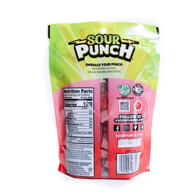 Sour Punch Bites, Cherry, Strawberry, Watermelon &amp; Raspberry Favorite Red Flavors, Chewy Candy, 9oz Bag (12 Pack)