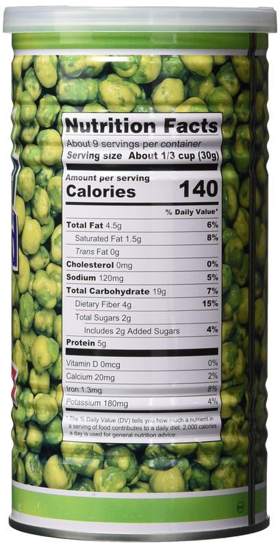 Hapi Hot Wasabi Peas, 9.9 Ounce Tins (Pack of 4)