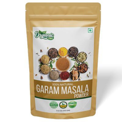 Organic Zing Organic Garam Masala - A Versatile Indian Blend of Spices and Herbs (100 Gram(3.52 Ounces Pack Of 1))