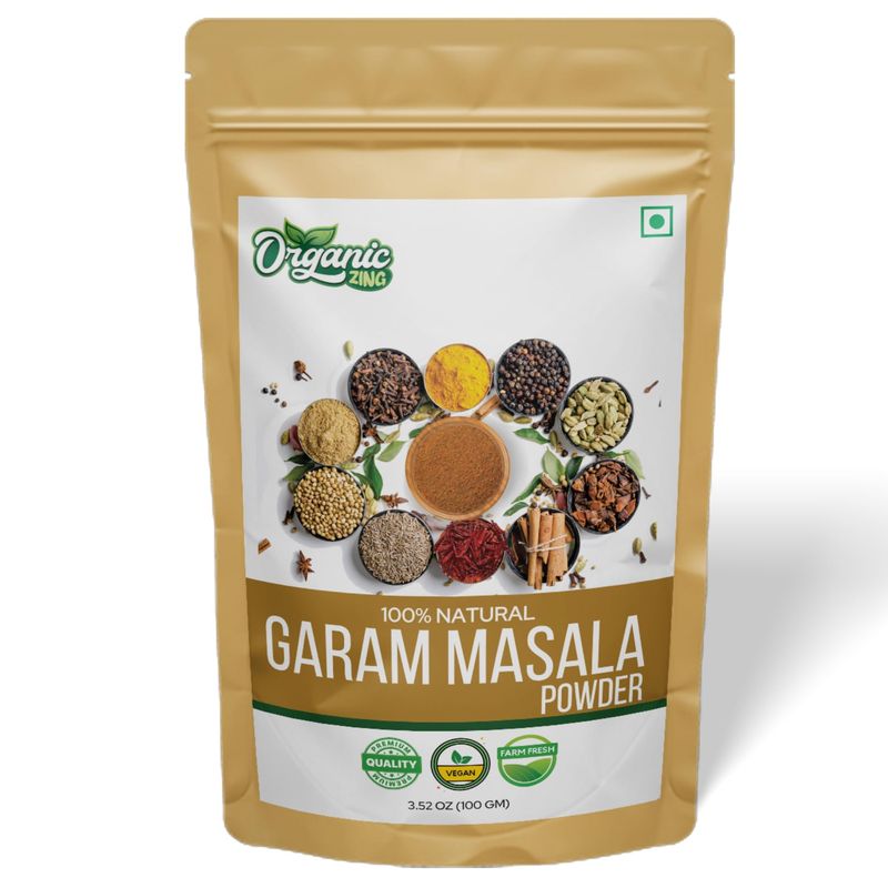 Organic Zing Organic Garam Masala - A Versatile Indian Blend of Spices and Herbs (100 Gram(3.52 Ounces Pack Of 1))