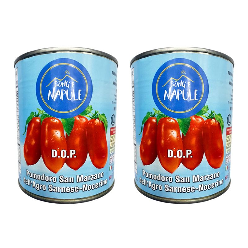Song&#39; E Napule San Marzano DOP Authentic Whole Peeled Plum Tomatoes, 28 Ounce (Pack of 2)