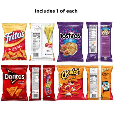 Frito Lay Big Bag Bundle, Classic Favorites Variety Pack, (Pack of 4)