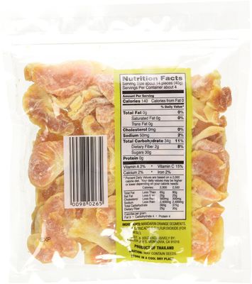 Trader Joe's Dried Fruit Soft &amp; Juicy Mandarins 6 Oz, (Pack of 5)