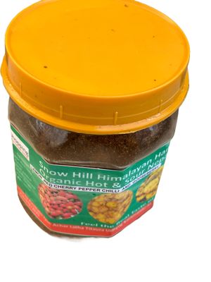 Authentic Nepali Akabare Khursani Chhop Spicy Pickle Mix Lemon &amp; Gooseberry Powder -Chiltepin Peppers/Chile Chiltepe/Chili Piquin Super Spicy Akabare Khursani Achar Pickles