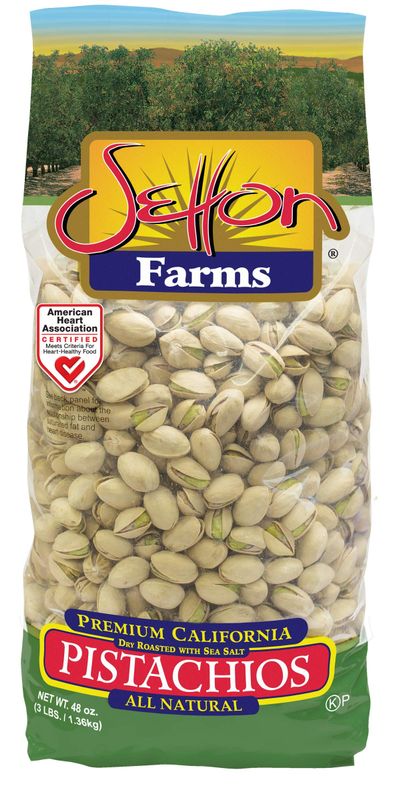 Setton Farms Premium Pistachios, Dry Roasted with Sea Salt, 3lb Bag (48 oz)