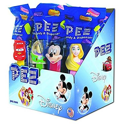 PEZ Candy Best of Disney and Pixar, Assorted Candy Dispensers, 0.58 Oz (Pack of 12)