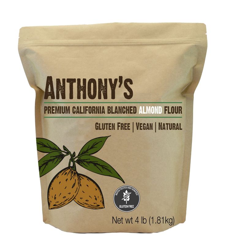Anthony&#39;s Blanched Almond Flour, 4 lb, Finely Ground, Gluten Free, Non GMO, Keto Friendly
