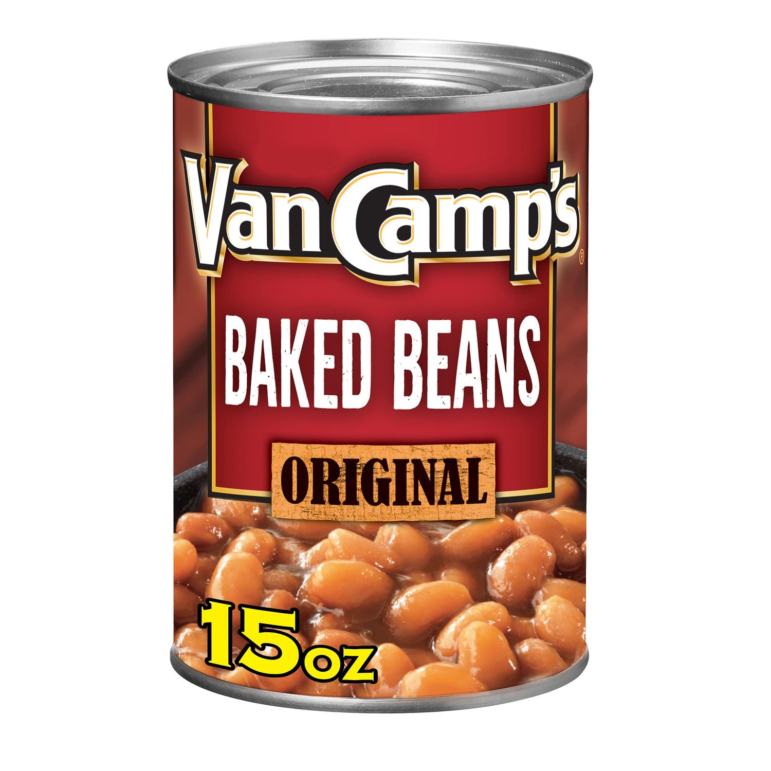 Van Camp&#39;s Original Baked Beans, Canned Beans, 15 OZ (Pack of 12)