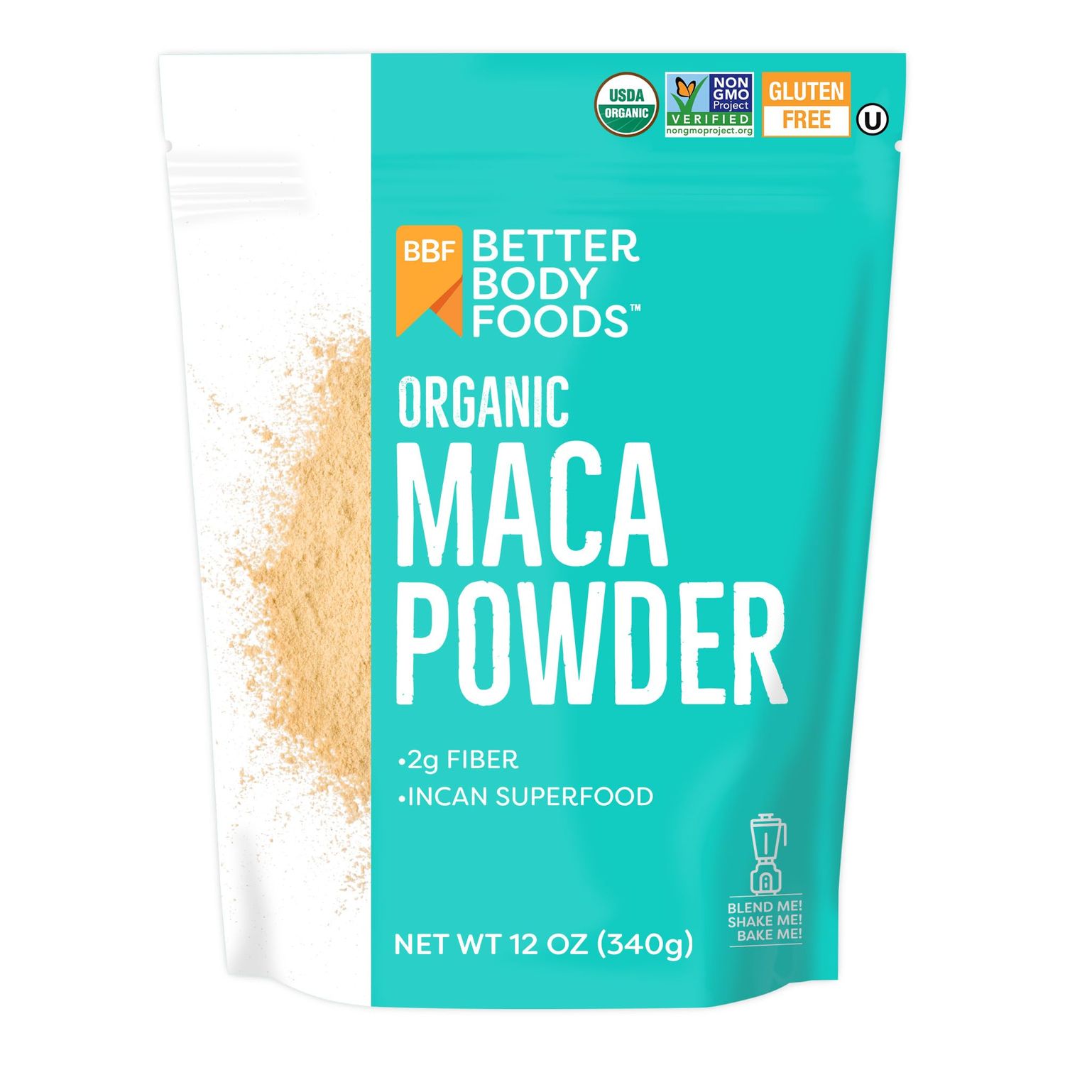 BetterBody Foods Organic Maca Powder, Non-GMO &amp; Gluten-Free, 12 Ounce