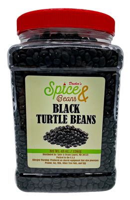 DSB Black Turtle Beans | 3lb Resealable Jar | Triple Cleaned | Grown in the USA