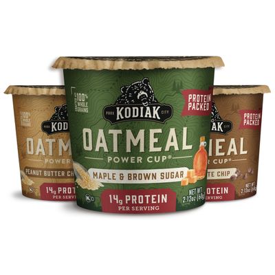 Kodiak Cakes Instant Oatmeal Cup Variety Pack: Peanut Butter Chocolate Chip, Maple &amp; Brown Sugar, &amp; Chocolate Chip
