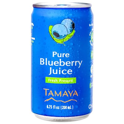 Tamaya Blueberry Juice  Pure Blueberries Fresh Pressed With No Sugar Added  Delicious Refreshing Juice  No Gluten Vegan Friendly  No Water Mix Not From Concentrate 675 Fl Oz Mini Cans Pack of 12 Chile
