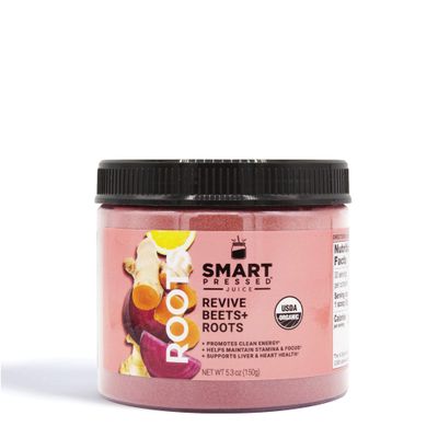 Smart Pressed Juice Revive Beets &amp; Roots | Healthy Pre-Workout Substitute &amp; Energy Boost with Nitric Oxide | Turmeric, Ginger, Carrots, Rhodiola, Lemon &amp; Kale | USDA Organic &amp; Made in the USA