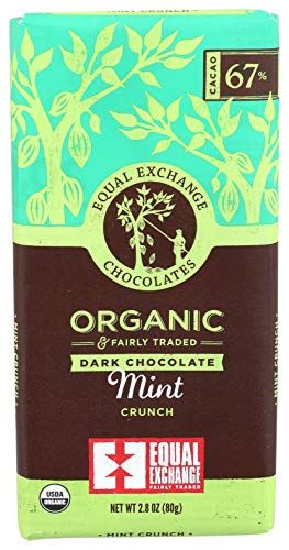 Equal Exchange Organic Dark Chocolate Mint Crunch 80g, 2.8 oz