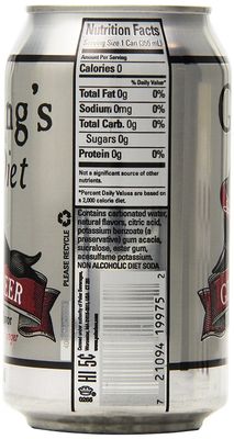 Gosling's Diet Ginger Beer 12 Oz. Can, 12 Count