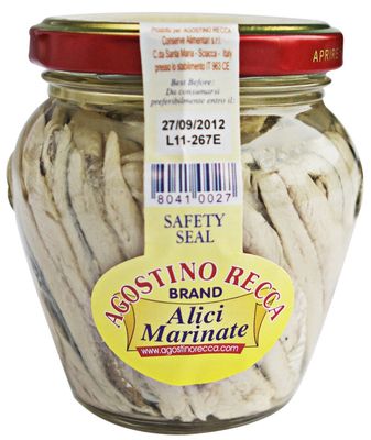 Agostino Recca - Italian White Anchovies, 7 oz. Jar