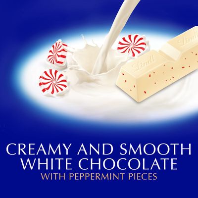 Lindt CLASSIC RECIPE Holiday White Peppermint Chocolate Candy Stick, 1.2 oz., 24 Pack