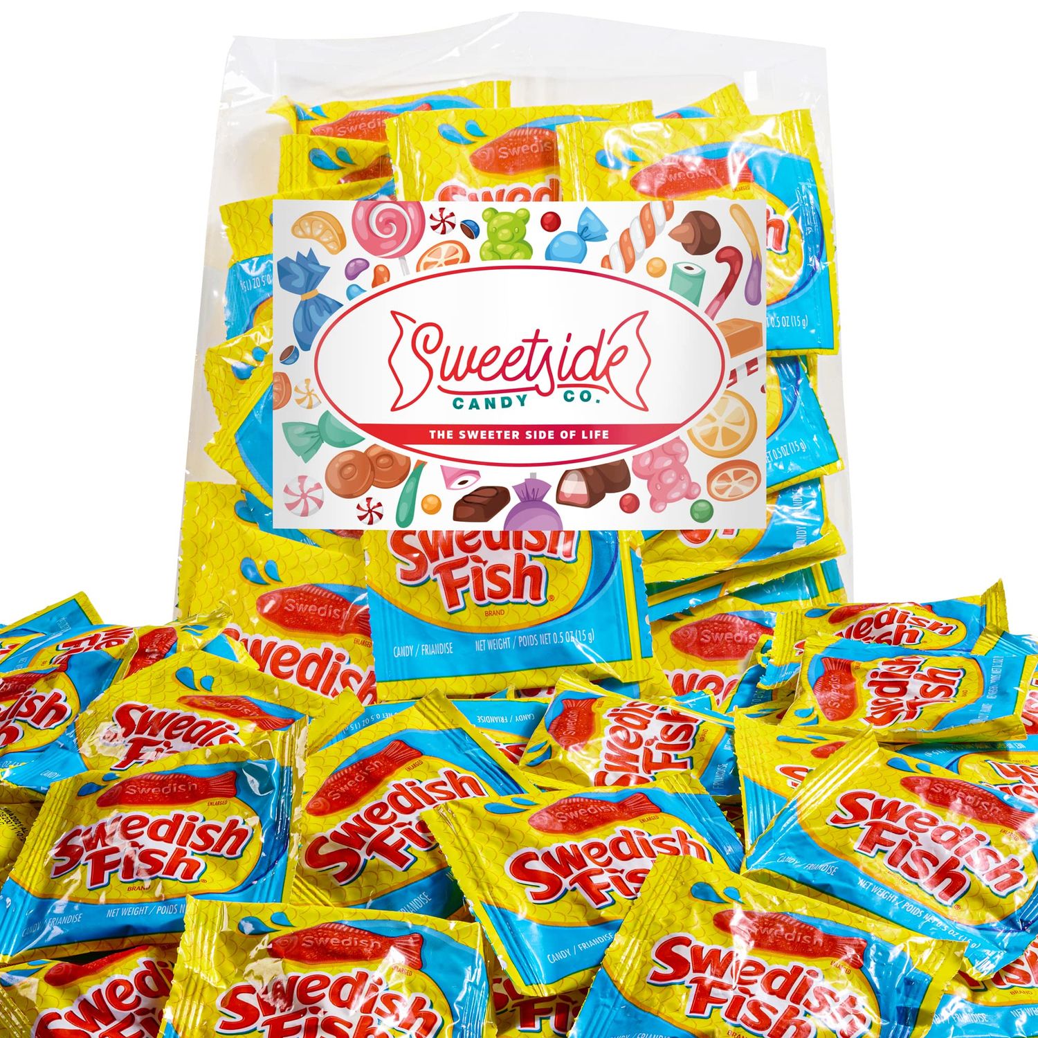 Candy in Bulk SwedishFish Soft &amp; Chewy Fun Size Sharing Bag - Original Sweet &amp; Chewy Red Fish Candy Individually Wrapped Treats, Movie Theater Candy, Office Desk and Reception, and Party Bags, 2lb