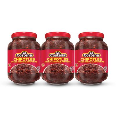 La Costea Diced Chipotle Peppers 8.11 oz Jar (3-Pack)