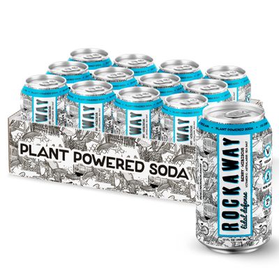 ROCKAWAY Soda Berry Hibiscus - Low Calorie Sparkling Beverage - Real Fruit Juice, All Natural, Gluten Free, Vegan, GMO Free - 12oz (12 Pack)
