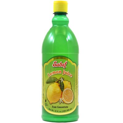 Sadaf Lemon Juice - 100% Pure Lemon Juice for Cooking &amp; Food Flavoring - From Concentrate - Kosher - 32 Oz Bottle