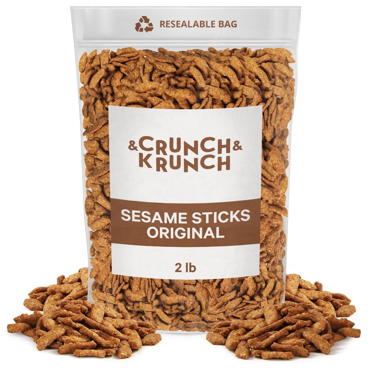 Sesame Sticks - Delicious and Fresh Sesame Sticks Snacks with the Perfect Flavor for Midday Snacking, Office On-The-Go Indulgence, 2LB