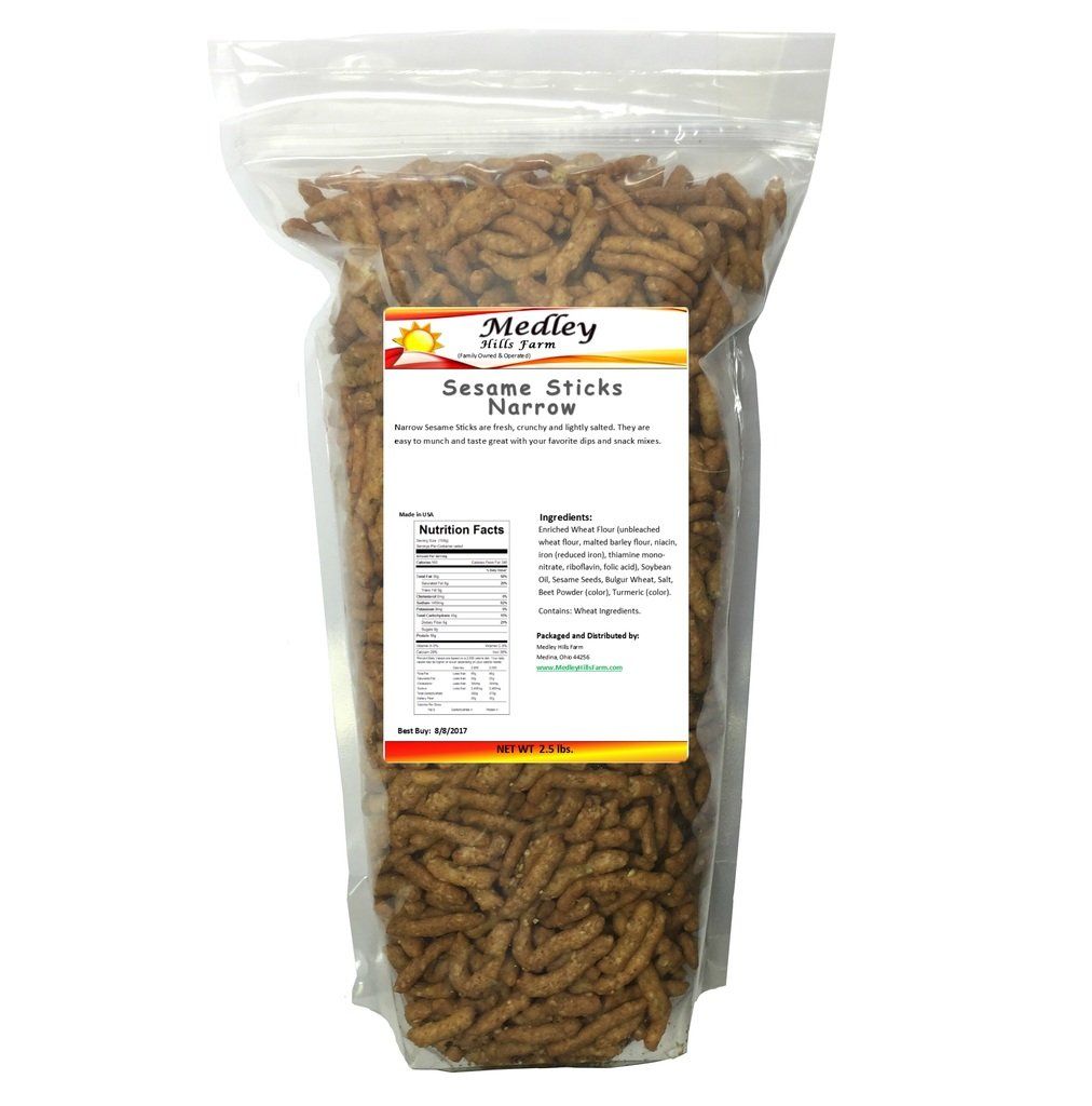 Sesame Sticks Narrow 2.5 Lbs Delicious &amp; Fresh  Made in the USA