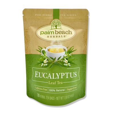 Eucalyptus Leaf Tea - Pure Herbal Tea Series by Palm Beach Herbal Tea Company (30 Tea Bags) 100% Natural