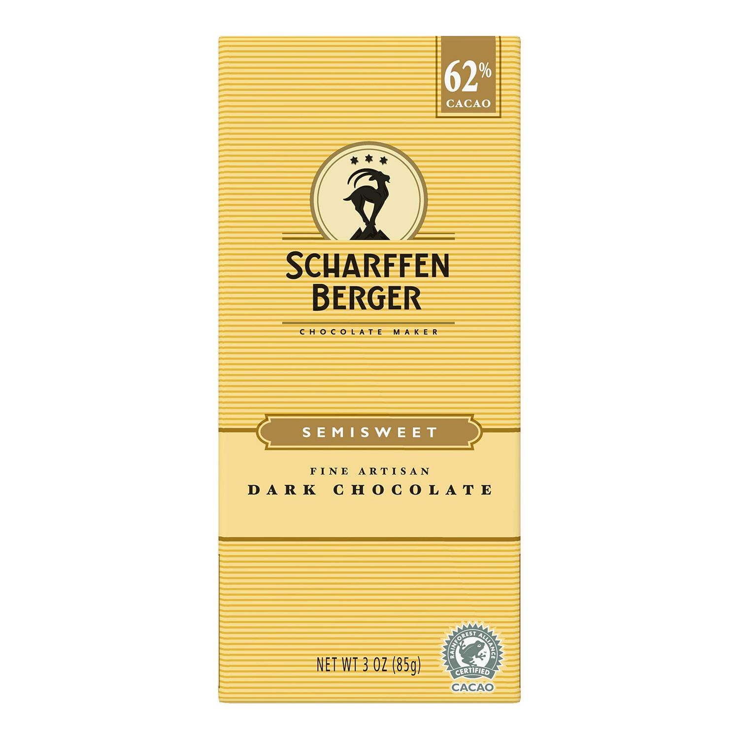 Scharffen Berger Dark Chocolate Bar, 3-ounces (Pack of 6)