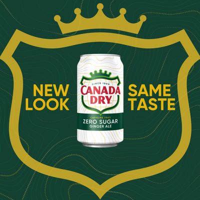 Canada Dry Zero Sugar Ginger Ale Soda, 12 fl oz cans, 12 pack