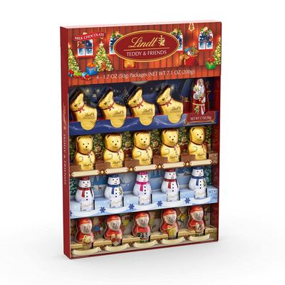 Lindt Holiday Milk Chocolate Figures Novelty Pack, Great for Holiday Gifting, 7.1 Ounce