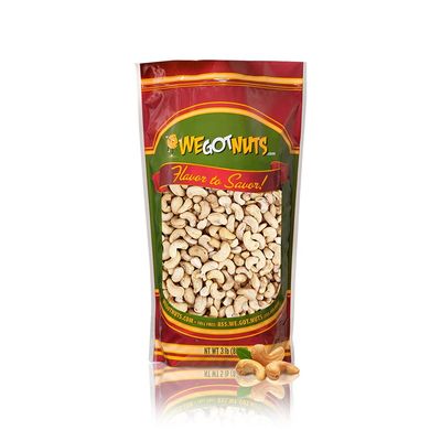 Raw Whole Unsalted Cashews - Premium Quality Kosher Raw Cashews By We Got Nuts - Oil-Free Natural, Healthy &amp; Diet-Friendly Snack - Gourmet Savory Flavor - Air-Tight Resealable Bag Package - 3 lbs