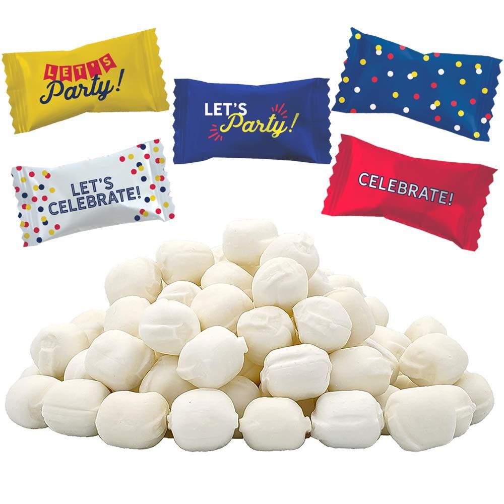 Fruidles Let&#39;s Celebrate Buttermints, After Dinner Mints Candy, Fat-Free, Individually Wrapped (55 Pieces)