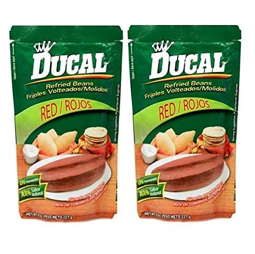 DUCAL Frijoles Rojos Volteados Molidos (Doy Pack) 2 PACK 400 gr. c/u | Refried Red Beans (Doy Pack) 2 PACK 14.1 oz. each.