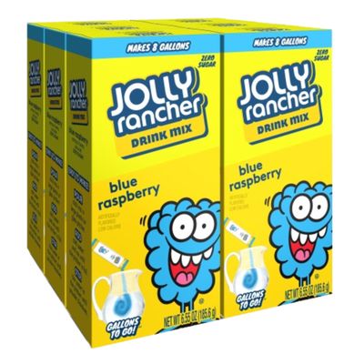 JOLLY RANCHER Gallons To Go Powdered Drink Mix, 8-Count Box (6 Pack) - Blue Raspberry - Low Calorie and Zero Sugar Drink Mix, Each Stick Makes 1 Gallon-Sized Pitcher
