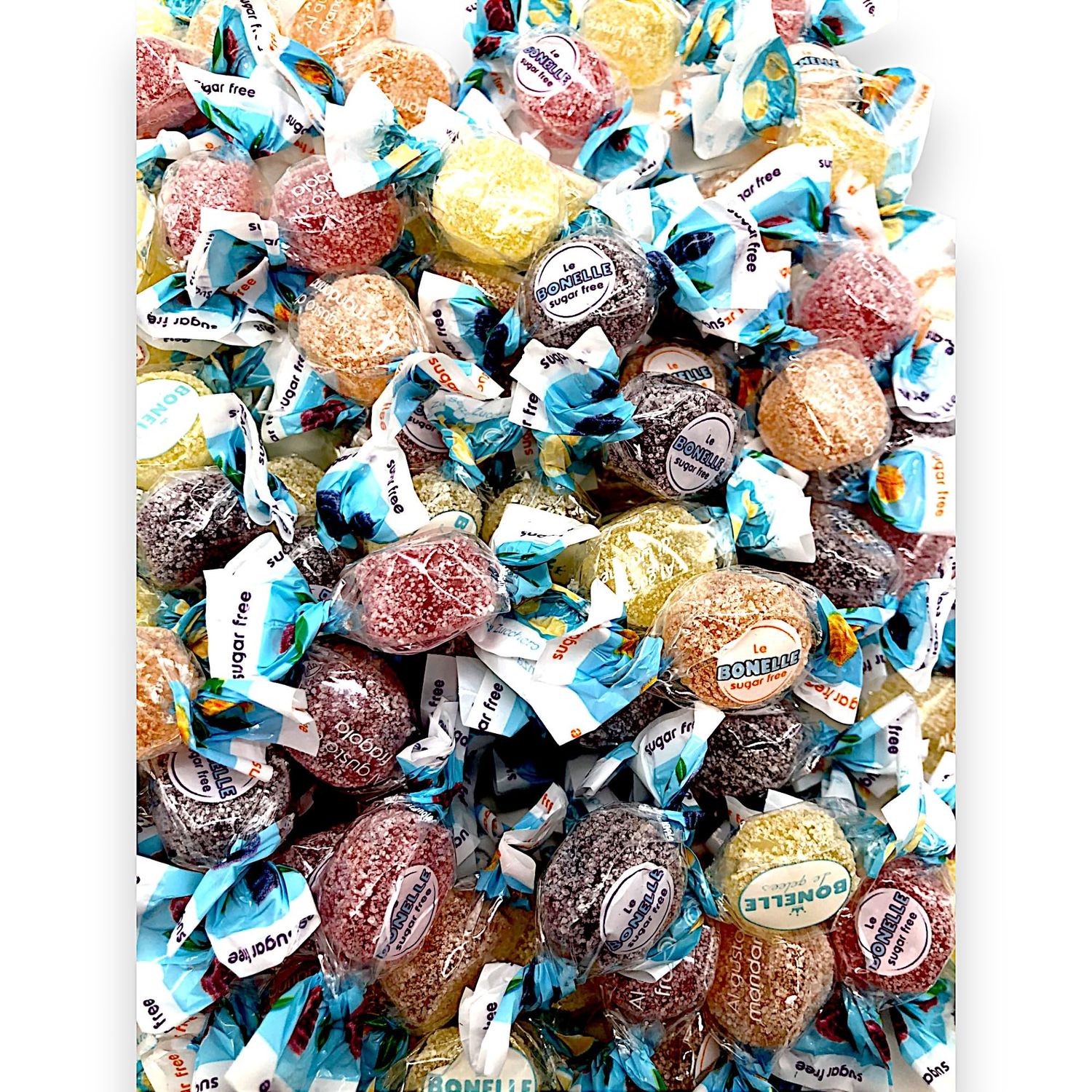 Gourmet Bonelle Italian SugarFree Fruit Jellies 15 lbs Individually Wrapped SugarFree Candy for Diabetics Mandarin Lemon Strawberry and Blackberry FlavorsVegan  GlutenFreeApprox 160 pieces 24 oz