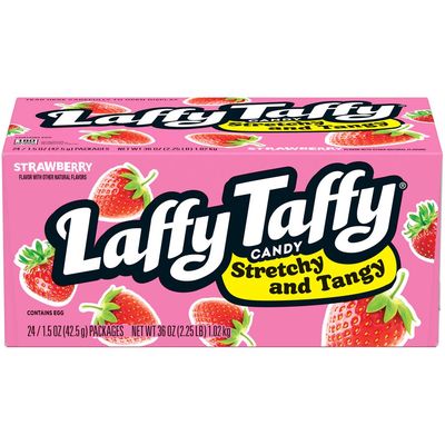 Laffy Taffy Stretchy &amp; Tangy Strawberry, 1.5 Ounce - 24 Count (Pack of 1) (12124993)