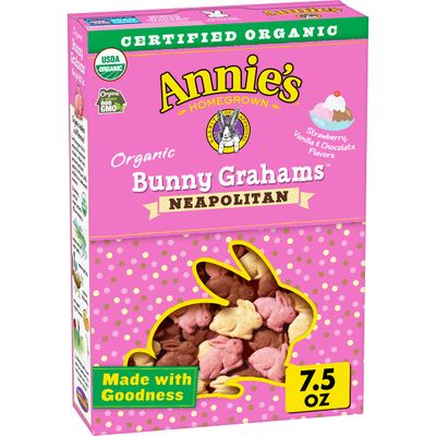 Annie&#39;s Organic Bunny Grahams Snacks, Neapolitan, 7.5 oz