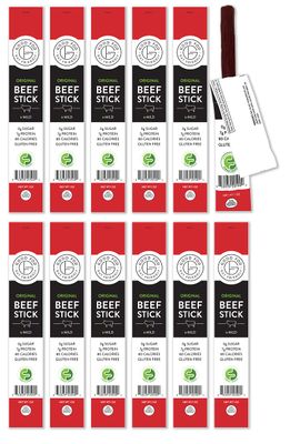 Good Fod Foods Original Meat Sticks - Low FODMAP Snacks for a Healthy Gut, Zero Sugar Jerky Sticks, Keto Friendly, Gluten-Free Beef Sticks 1 Ounce (12 Pack)
