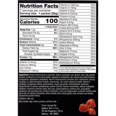 Proti-Thin High Protein Strawberry Pudding and Shake Mix, Healthy Dessert Mix, 15g Protein, Low Calorie, Low Carb, Low Fat, Low Sugar, Aspartame-Free, Gluten-Free, 1 Pack of 7 Servings